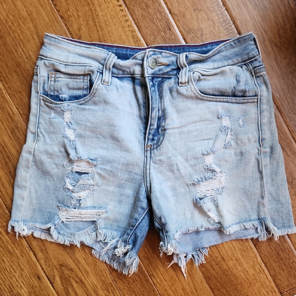Carly Jean Los Angeles Larsen Distressed Denim Jean Shorts